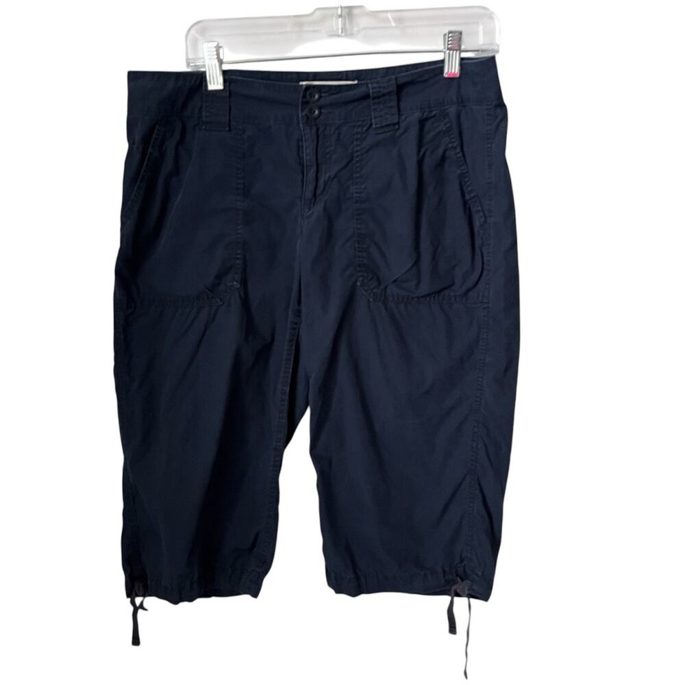 GAP Clam Digger Surplus Capri Pants Y2K Cargo Utility Canvas Pockets Navy Size 8